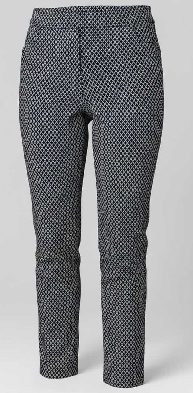 Mario Serrani Italy Womens XS Geometric Print Comfort Stretch Slim Ankle Pants